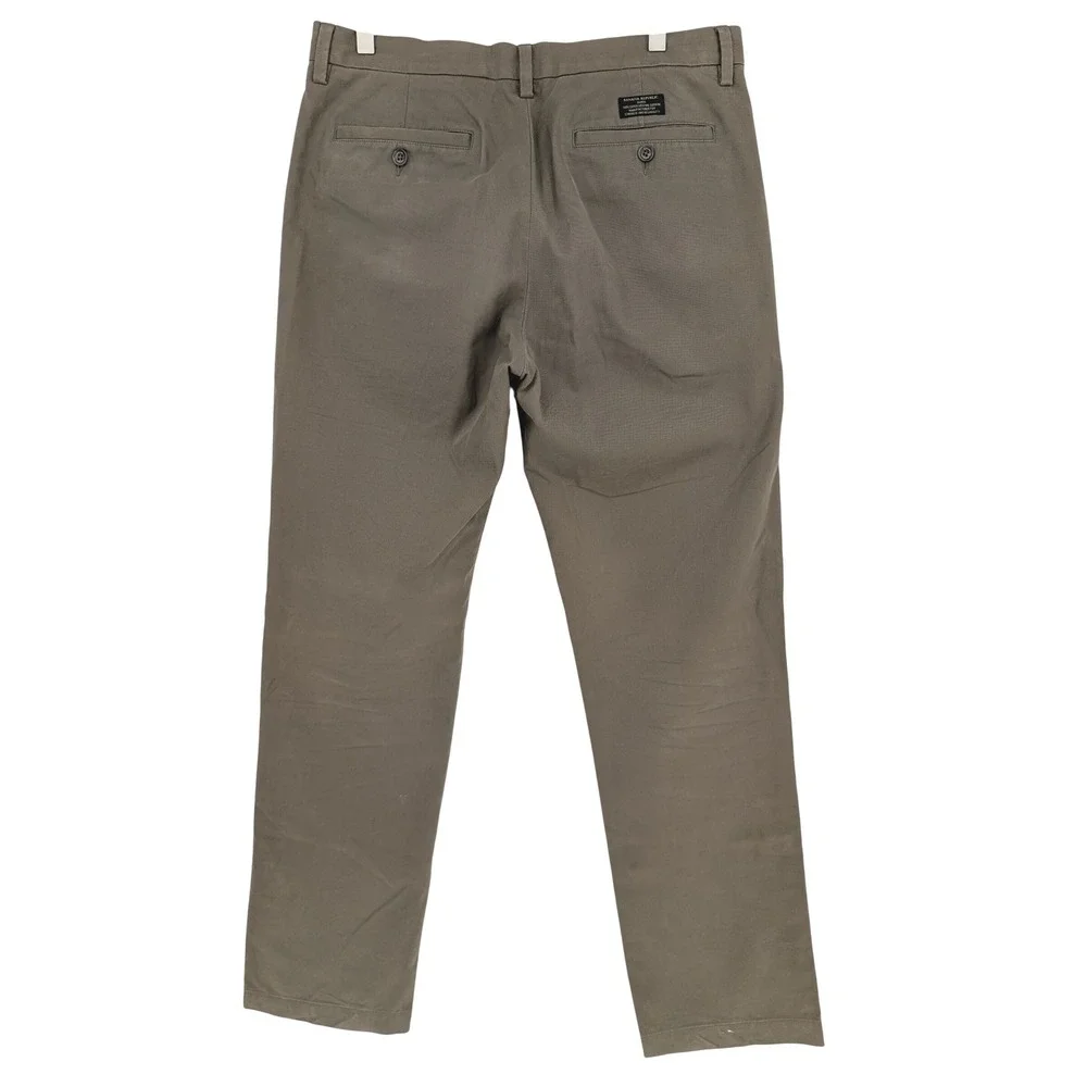 VTG Banana Republic Gavin Chino Pants Mens 32/34‎ Brown Cotton Classic Heritage